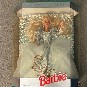 1992 Barbie Special Edition Holiday Doll in Silver and White